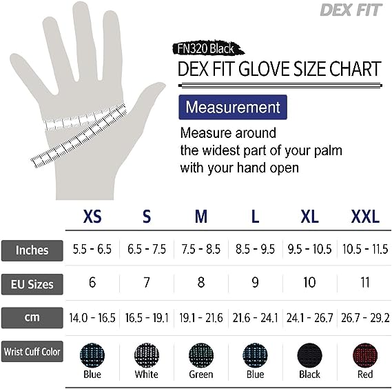DEX FIT Premium Nylon Nitrile Work Gloves FN320, 1 Pair, 3D-Comfort Stretchy Fit, Firm Grip, Thin & Lightweight, Durable, Breathable & Cool, Machine Washable; Black 7 (S) - Image 5