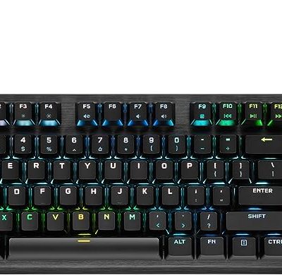 Corsair K60 PRO TKL Wired Optical-Mechanical OPX Linear Switch Gaming Keyboard with 8000Hz Polling Rate - Black