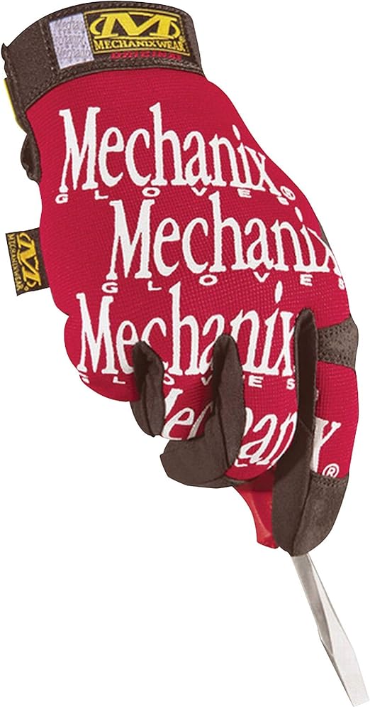 Mechanix Wear: The Original Work Glove with Secure Fit, Synthetic Leather Performance Gloves for Multi-Purpose Use, Durable, Touchscreen Capable Safety Gloves for Men (Red, Medium)
