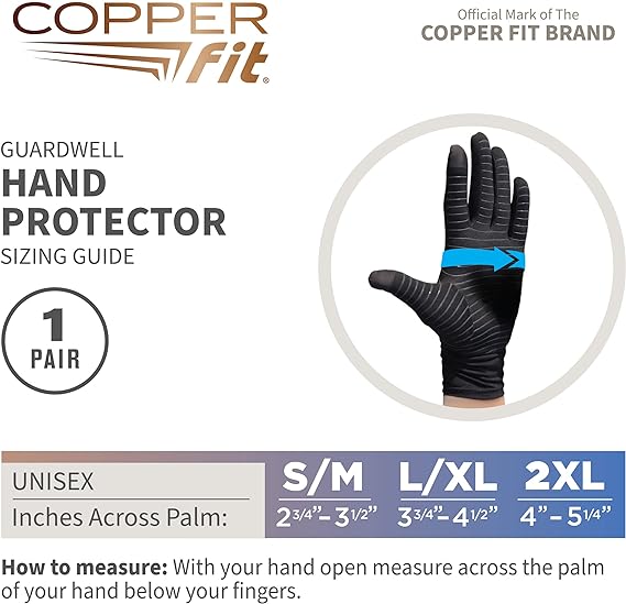 Copper Fit Guardwell Gloves Full Finger Hand Protection - Image 3