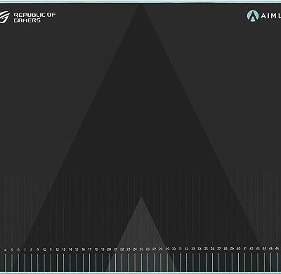 ASUS ROG Hone Ace Aim Lab Edition Gaming Mouse Pad, 508 X 420 x 3 mm, Large Size, Soft, Hybrid Cloth Material, Non-Slip Rubber Base, Esports & FPS Gaming, Black